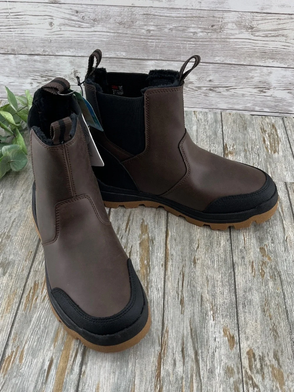 Men's Chelsea Snow Boots Winter Shoes Size 8